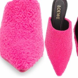 Loewe Fleece Pointed toe Mule